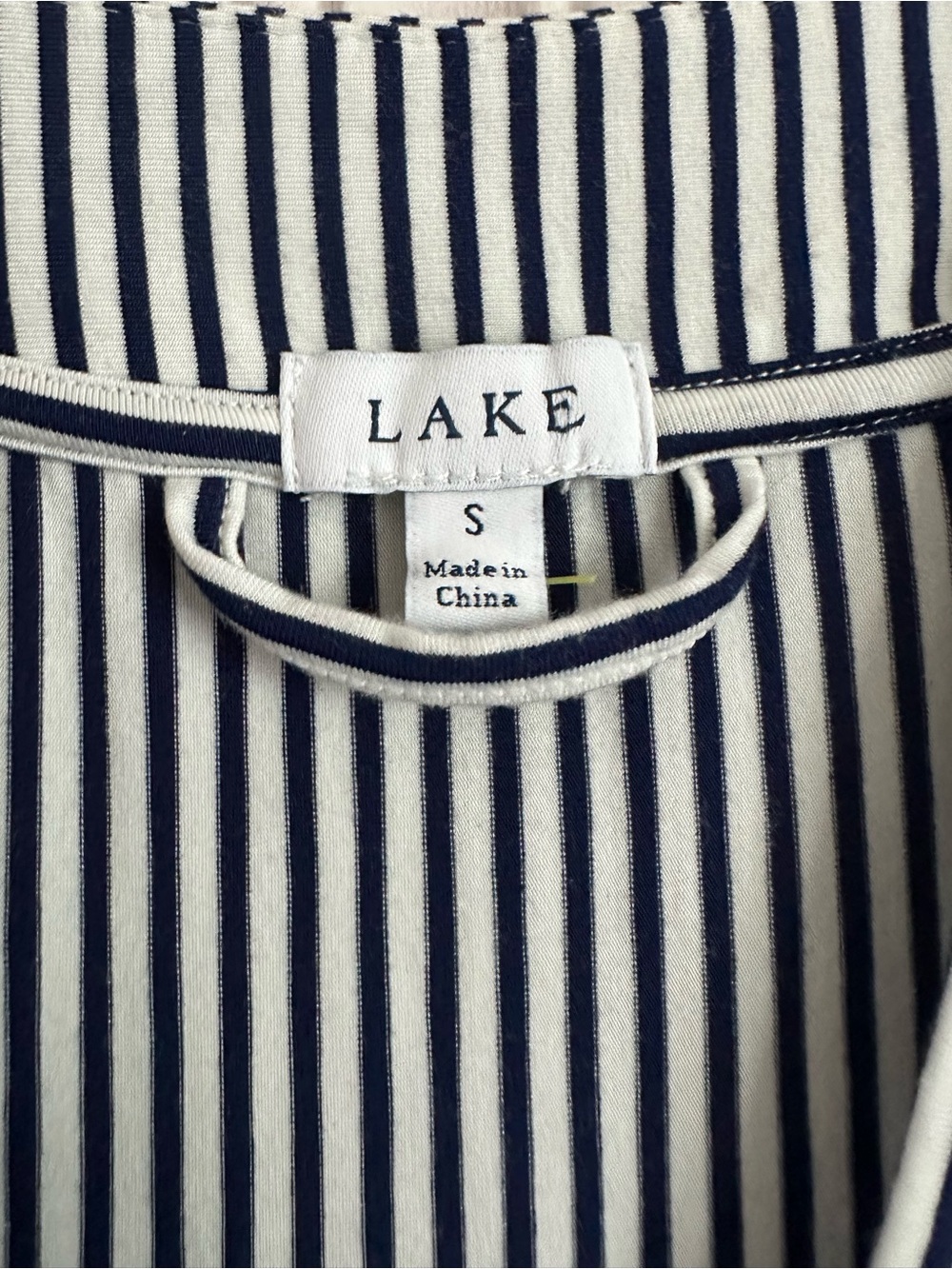 LAKE DreamModal Kimono Pajama Wrap Top Blue Depths Stripe Small - Picture 11 of 14